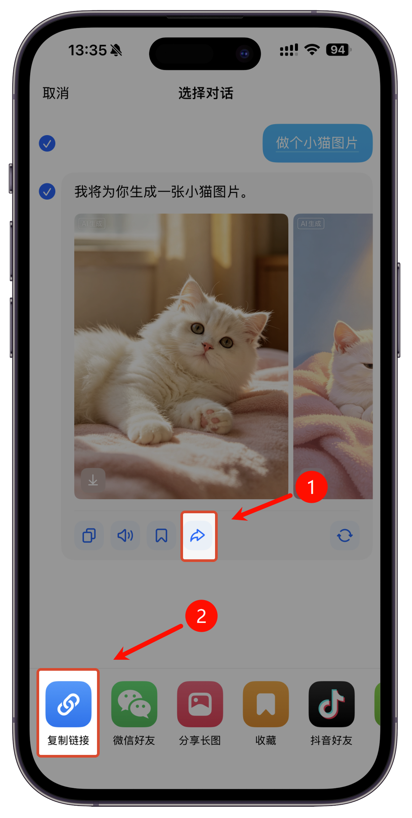 iPhone 获取图片链接示意图